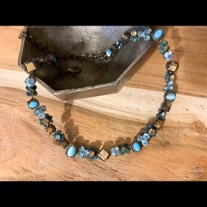 Sorrelli blue and natural stone necklace